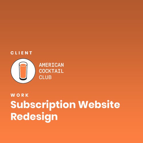 Concept for subscription based cocktail company