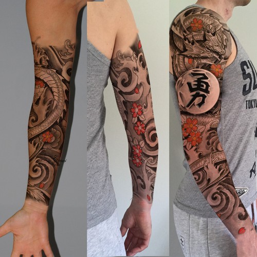 full sleeve double dragon