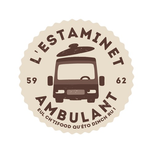 Logo for an amazing foodtruck in France - L'estaminet ambulant