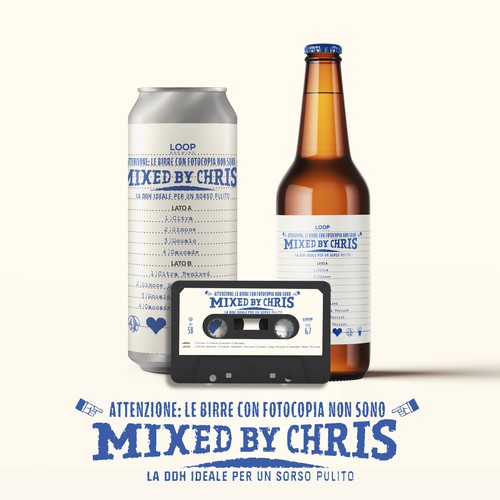 Beer label "Mixed By Chris "