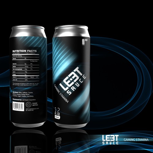 LEETSAUCE - ENERGY DRINK CAN DESIGNS