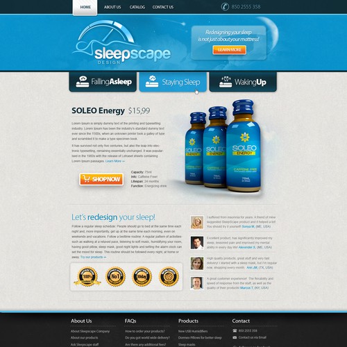 Sleepscape Design needs a new website design