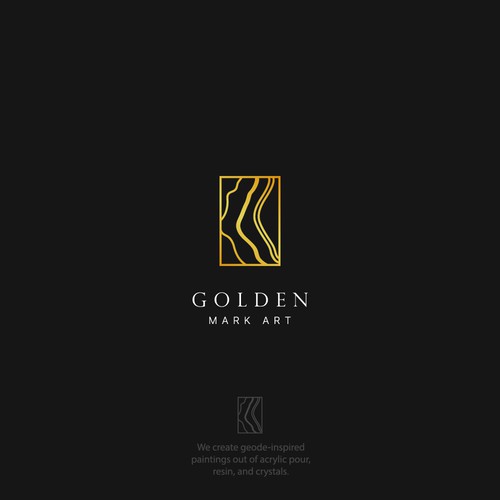 Luxurious logo design for Golden Mark Art.