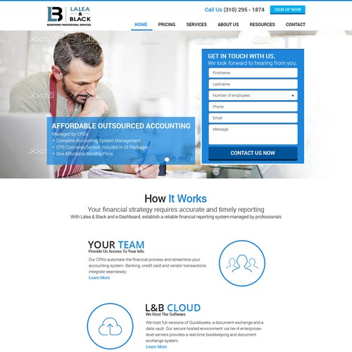 Finance Landing Page Design