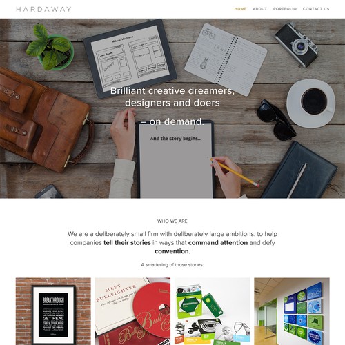 Squarespace website for creative agency