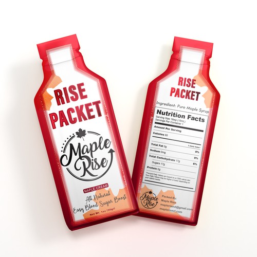 Sachet packaging Label