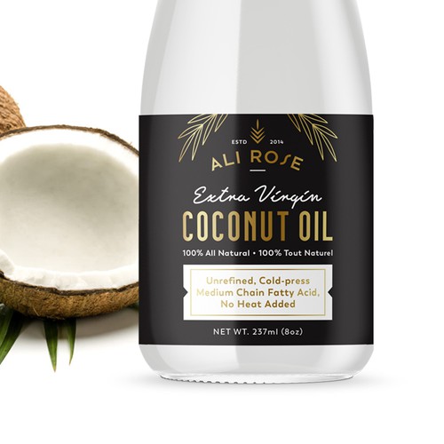 Logo and label for coconut oil