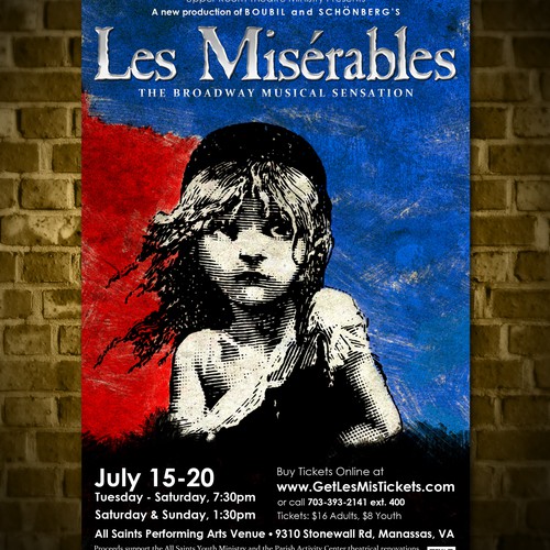 Poster Design for New "LES MISÉRABLES" Musical Theater Production