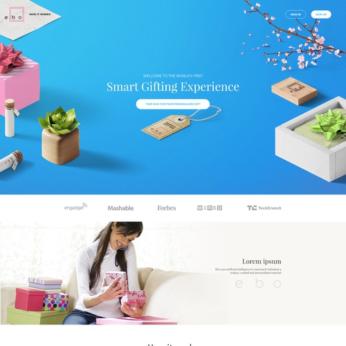 Ebo box  Landing Page