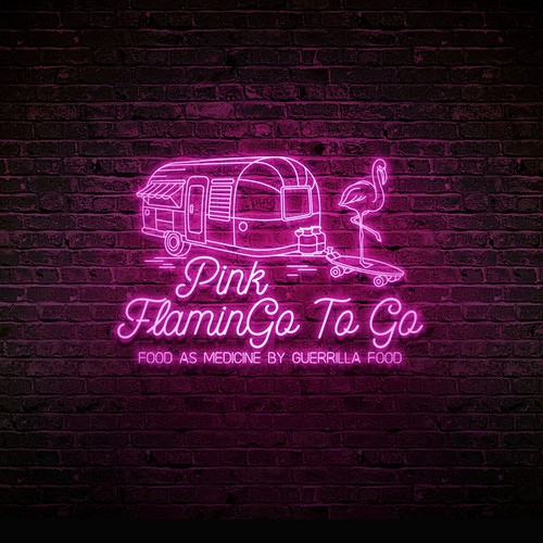 Neon logo for Pink FlaminGo To Go