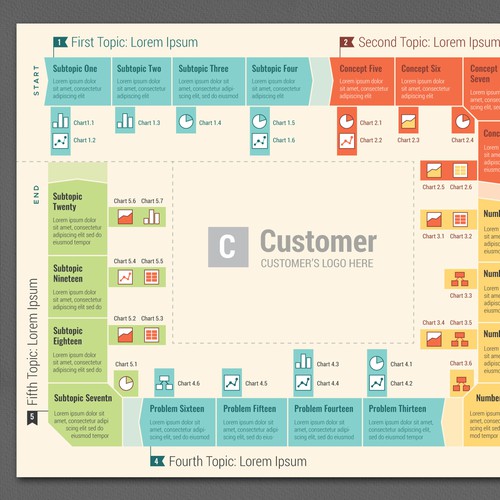 Gameboard Style Infographic Template for