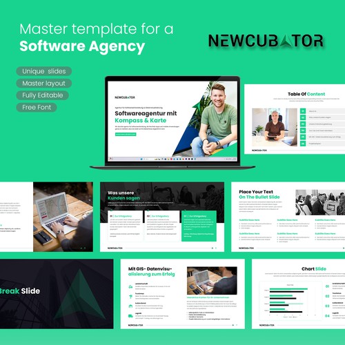 Modern & Professional PowerPoint Template for a Software Agency
