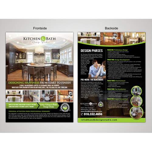 Create a marketing flyer for Kitchen & Bath Design Studio