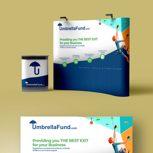 Trade show Design for an E-Comm Company named UmbrellaFund