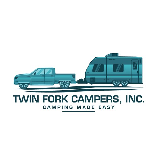 Twin Fork Campers, Inc. Logo Design