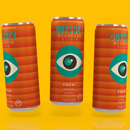 Cans design for a mushroom based drink