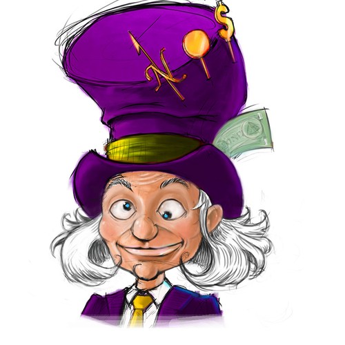 Need a fun "MAD" banker character for an up and coming blog
