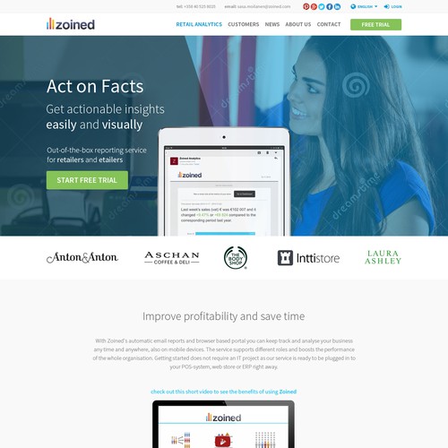 Fast growing retail analytics SaaS startup needs a web site redesign
