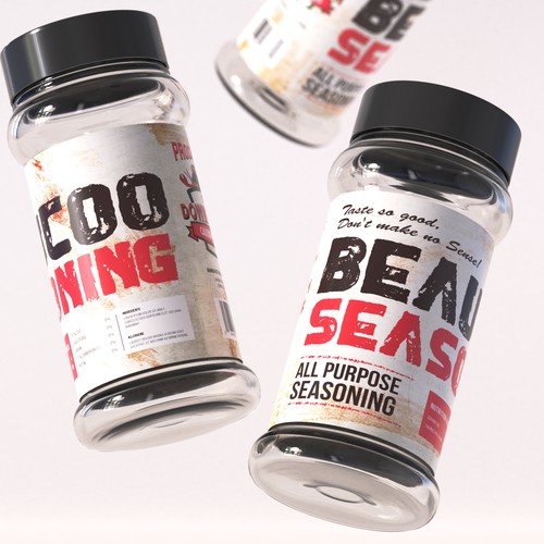 Cajun seasoning label design