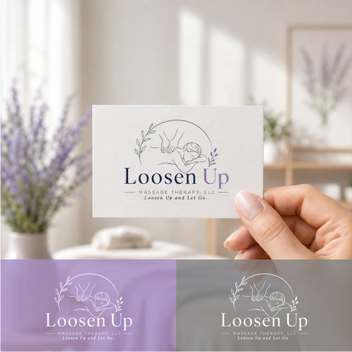 Minimal wellness massage logo