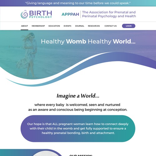 Birth Psychology Home Page Design