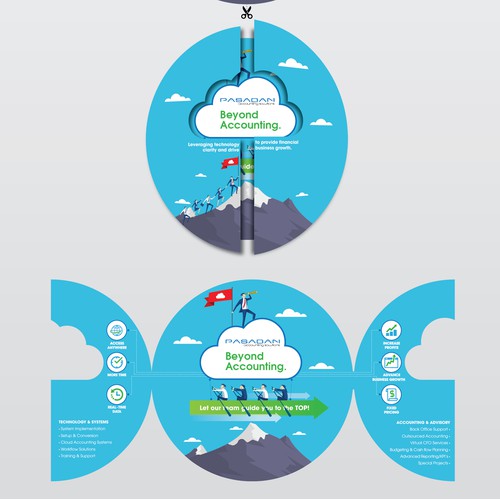 Kickass tri-"cloud" brochure for cloud accounting team