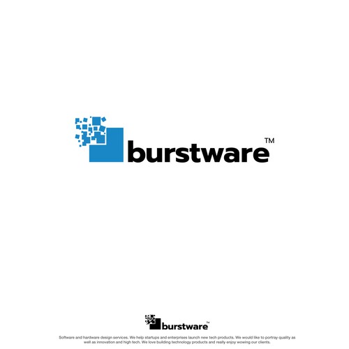 "Burstware" logo design 