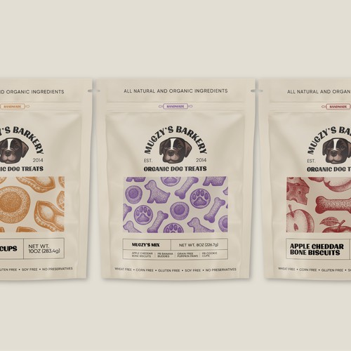 Packaging Design for MUGZY'S BARKERY