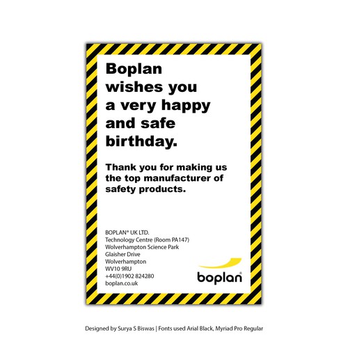Birthday Card for Boplan