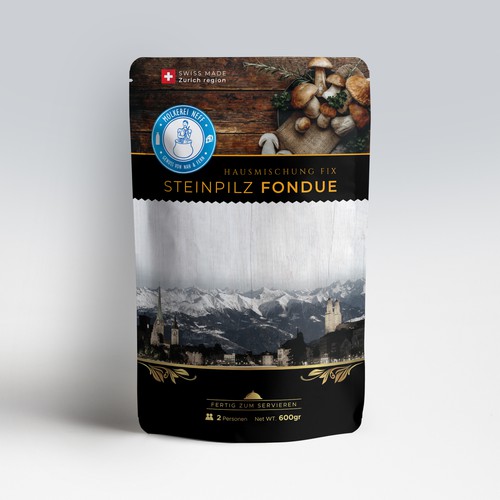 standup pouch for fondue