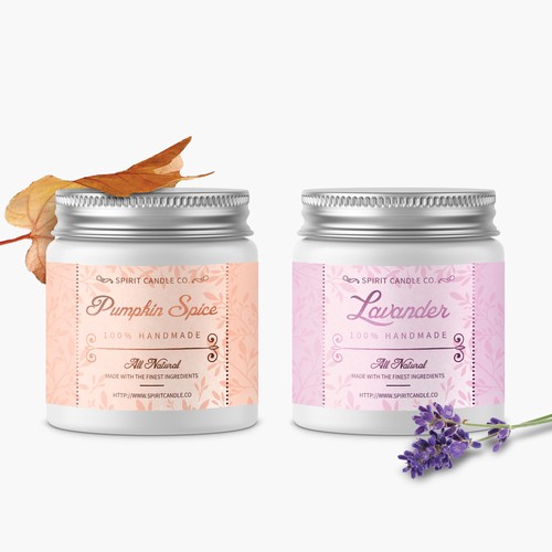 Luxurious and playfull candle label design