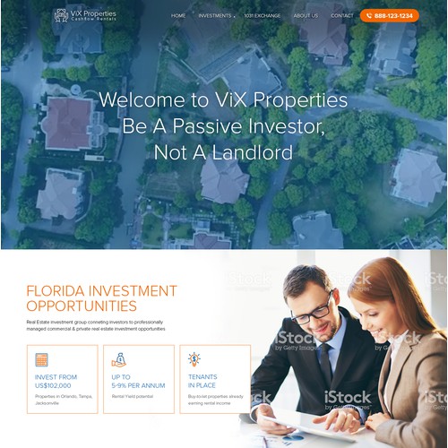 real estate website design contest entry