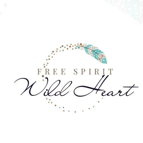 New age bohemian logo for Free Spirit Wild Heart