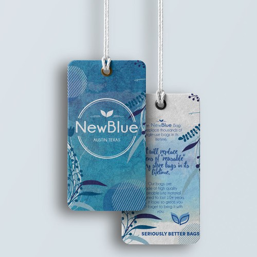 Hang Tag Proposal design for NewBlue's Eco Bag