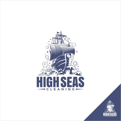 HIGH SEAS Cleaning-Ahoy! Design a nautical-inspired logo for the next fastest growing cleaning service in the US.