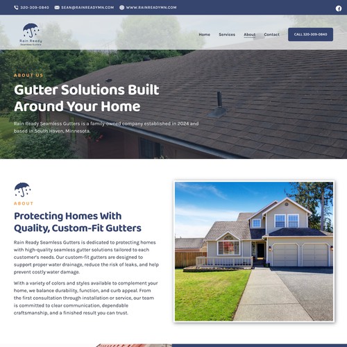 Rain Ready Seamless Gutters Design