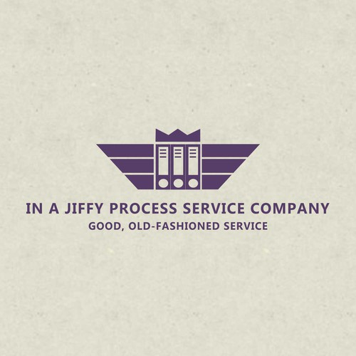 Logo concept of In a Jiffy Process Services Company