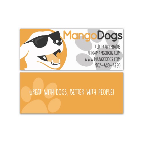 Hip, Funky, Colourful, Dog Training Company Business Card!