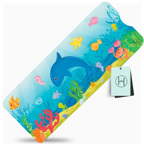 Magical underwater world print design 