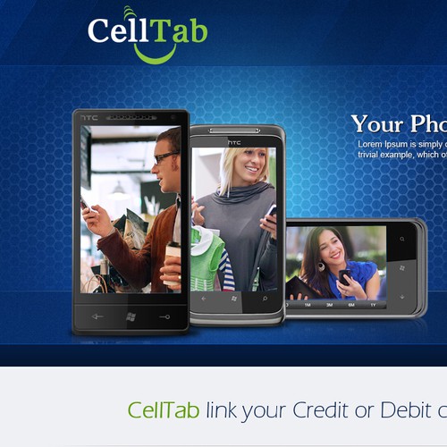 Create the next website design for CellTab