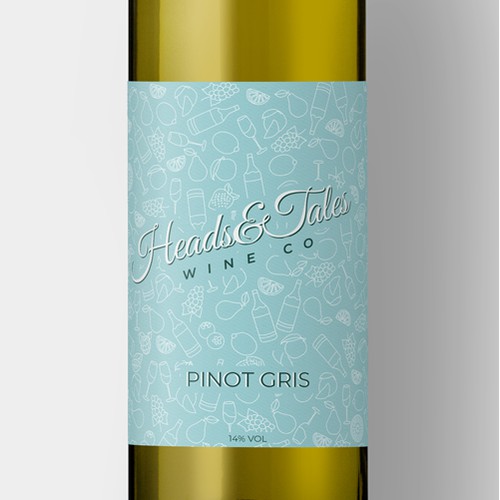Modern and affordable wine label 