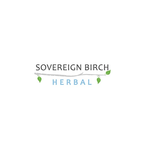 Design an elegant lineart logo for Sovereign Birch Herbal