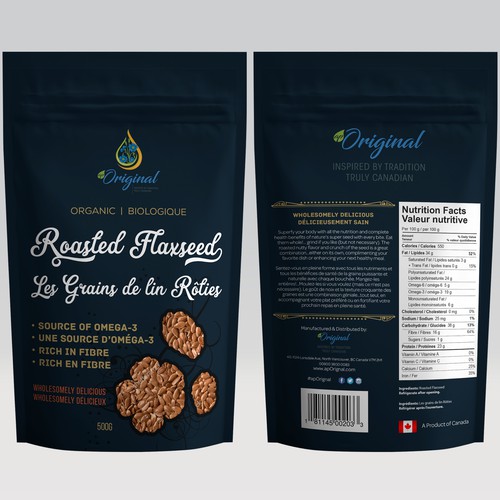 Package design for flax seed