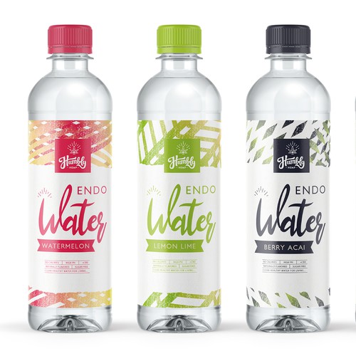 Flavoured water label design