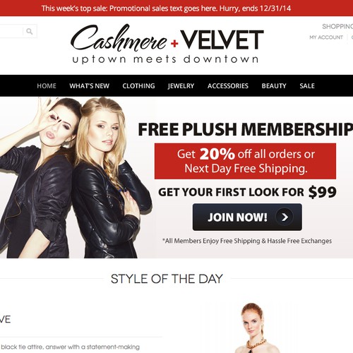 Main Homepage Banners for Online Fashion Website for Women