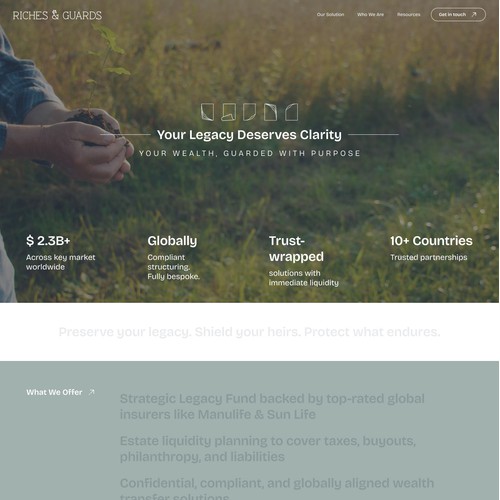 Riches & Guards Website