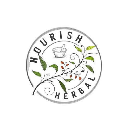 NOURISH looking for a warm, earthy, but clean Logo for an all natural herbal company.
