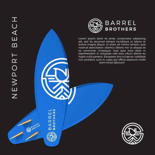 Abstract Line Concept of Barrel Brothers logo