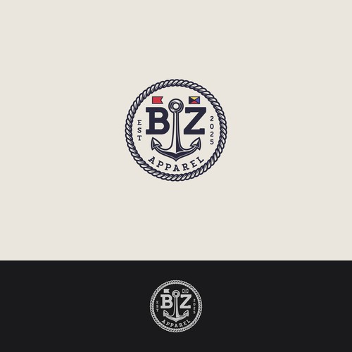 Nautical Apparel logo illustration