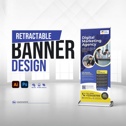 Retractable Banner Design for Digital Marketing